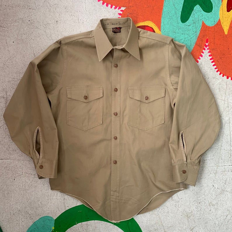 1940s/1950s Dickies service khaki work-shirt – VACATION SF