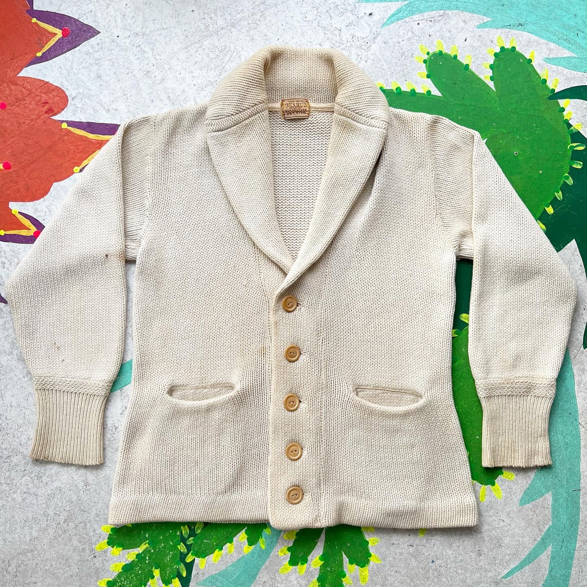 1920s Shawl Collar Knit Cardigan – VACATION SF