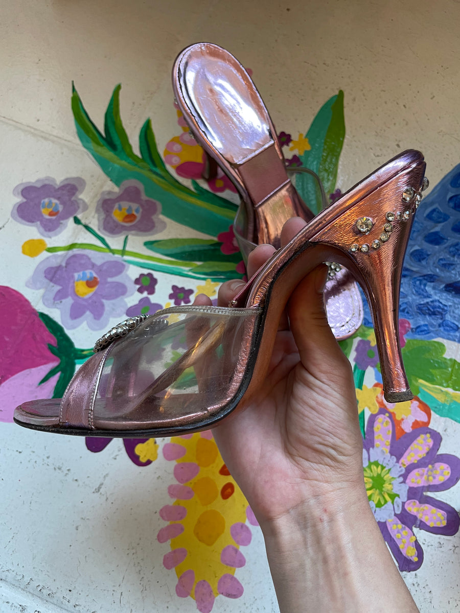 1950s matching pocketbook and high heel set
