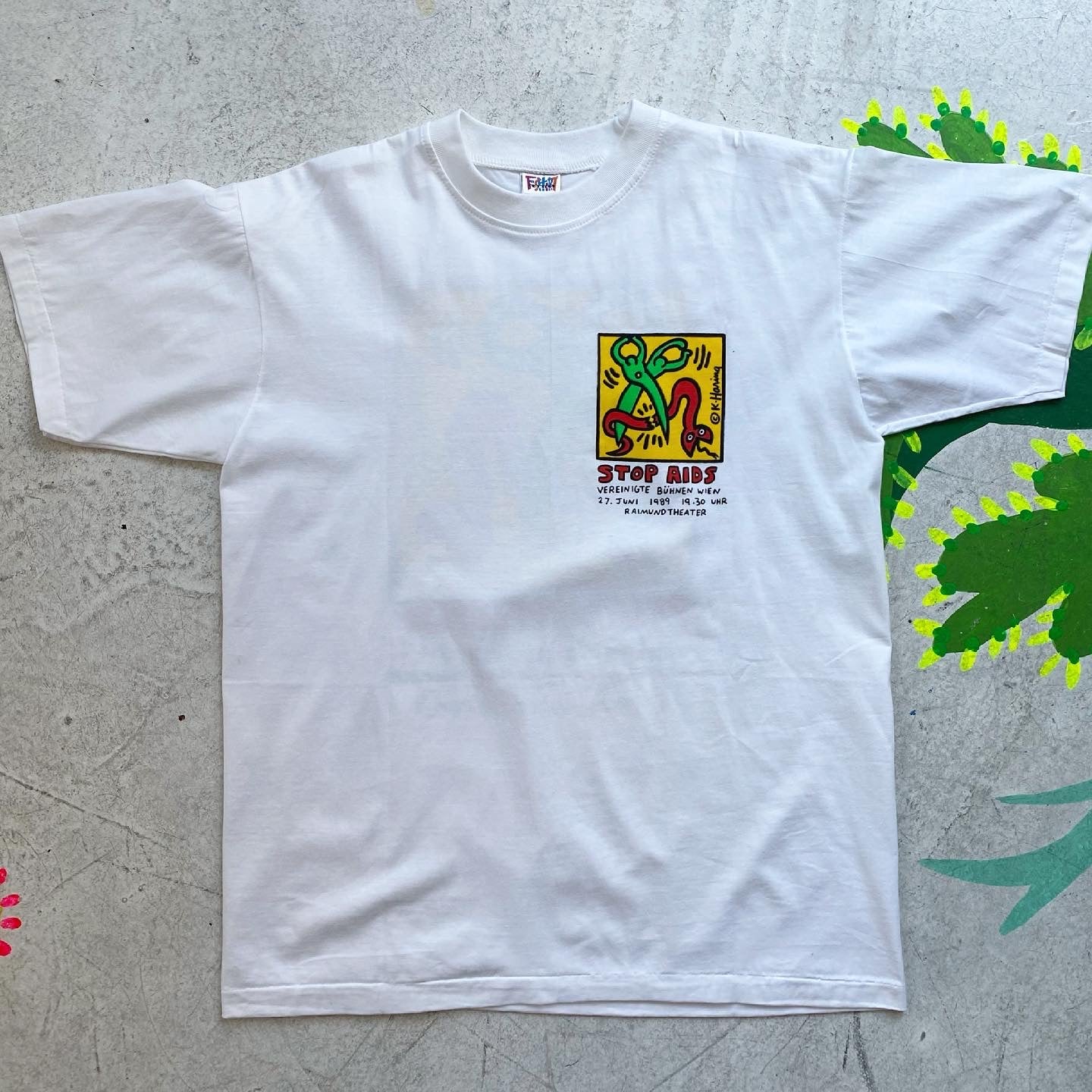 90s \"Keith Haring\" Print Sweat (エイズ撲滅運動) 90s 