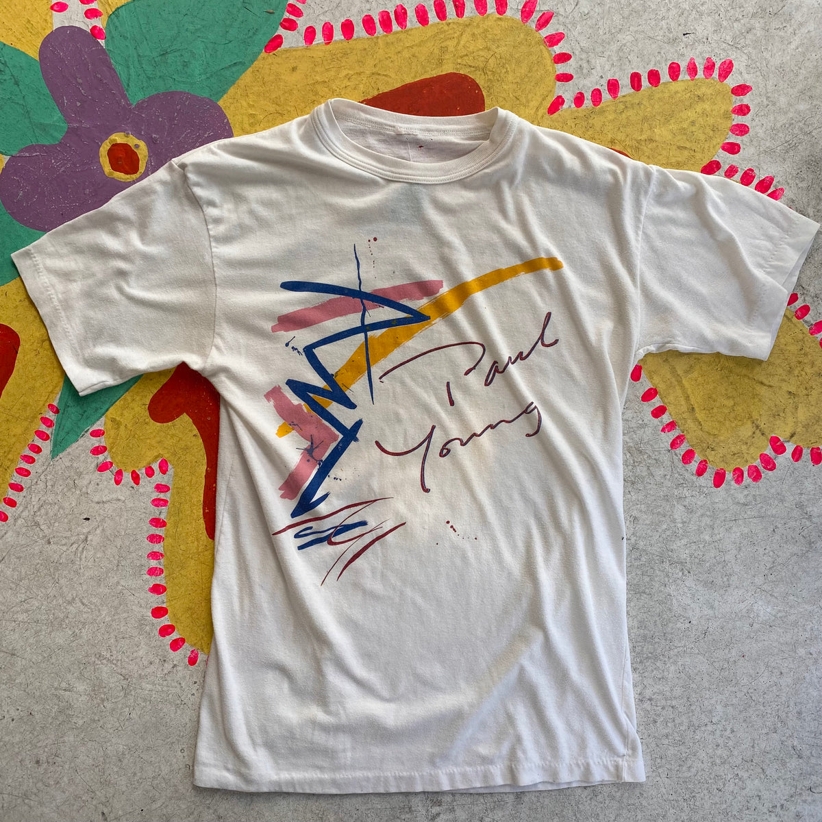 PAUL YOUNG WORLD TOUR 1987 Tシャツ フリーサイズ PAUL YOUNG WORLD TOUR 1987 Tシャツ フリーサイズ