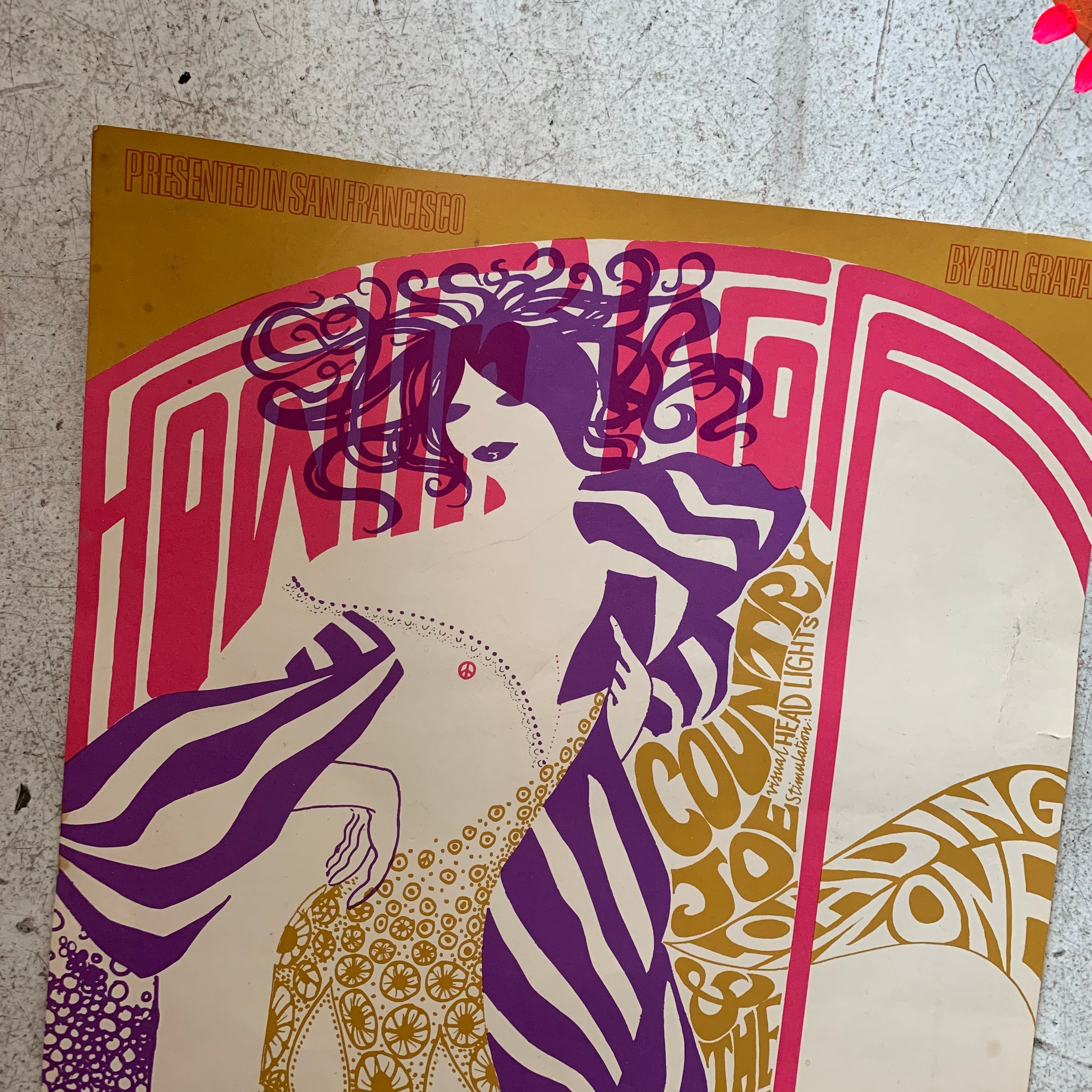 1967 Howlin Wolf Country Joe and the Fish concert poster – VACATION SF