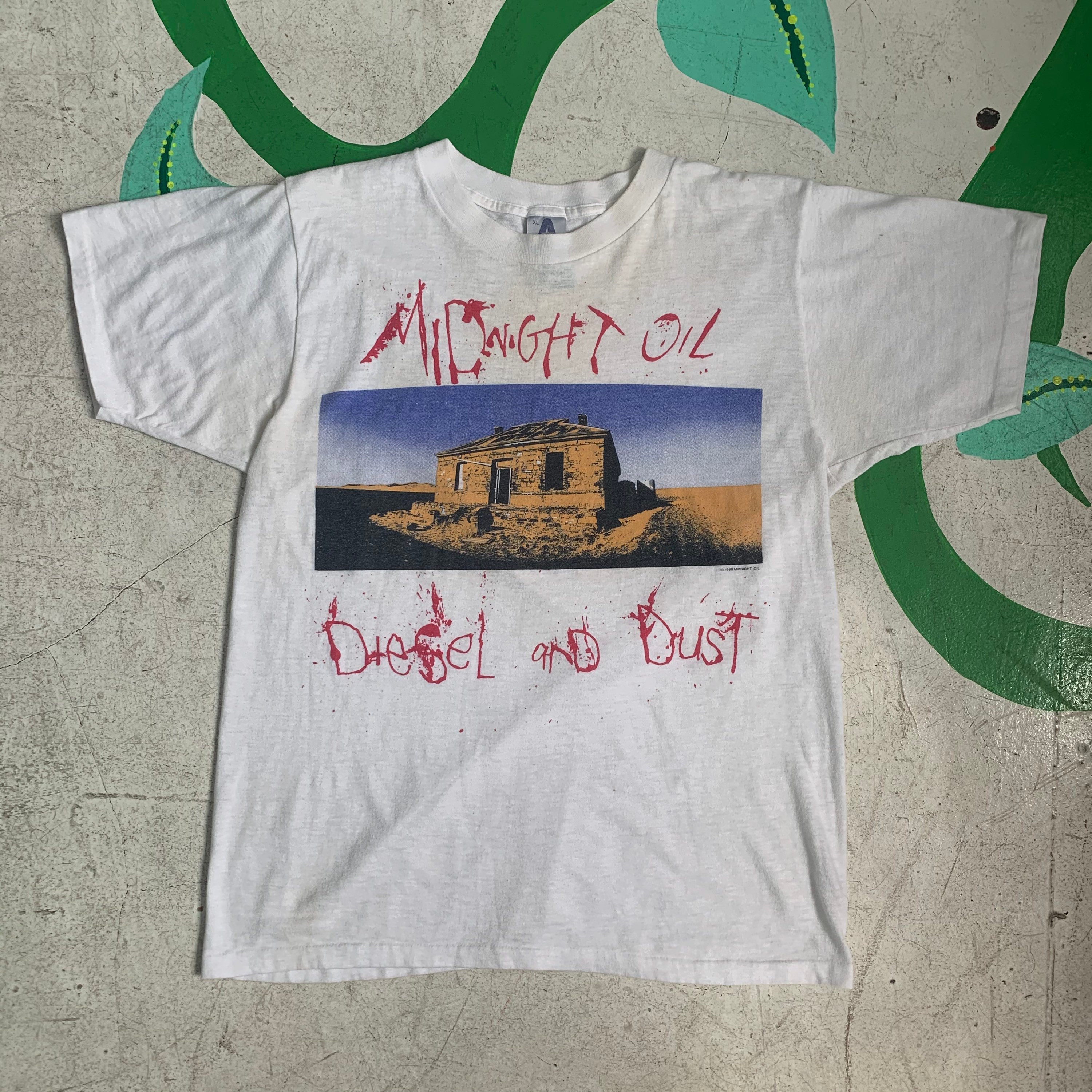 Midnight Oil Tシャツ XL Vintage 80s XL Midnight Oil “Diesel and Dust” Tee!! – VACATION SF
