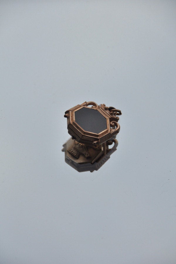 Victorian Mourning Locket Pendant with Jet Inlay