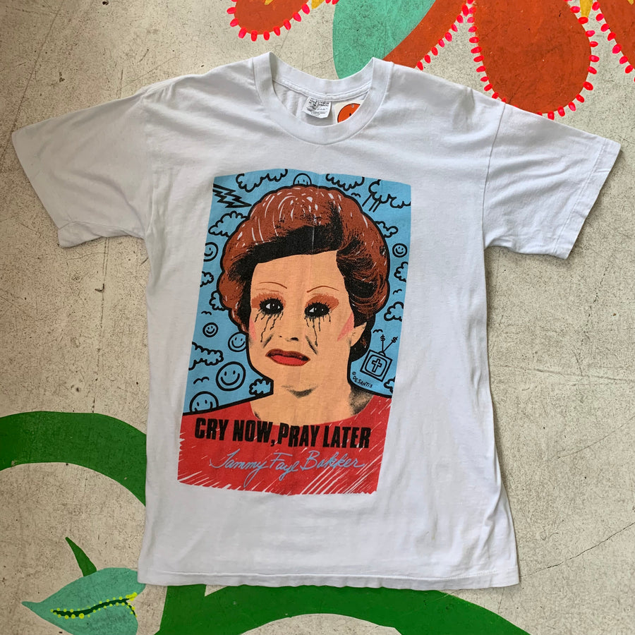 1980s Stanley DeSantis Tammy Faye Bakker Art Tee