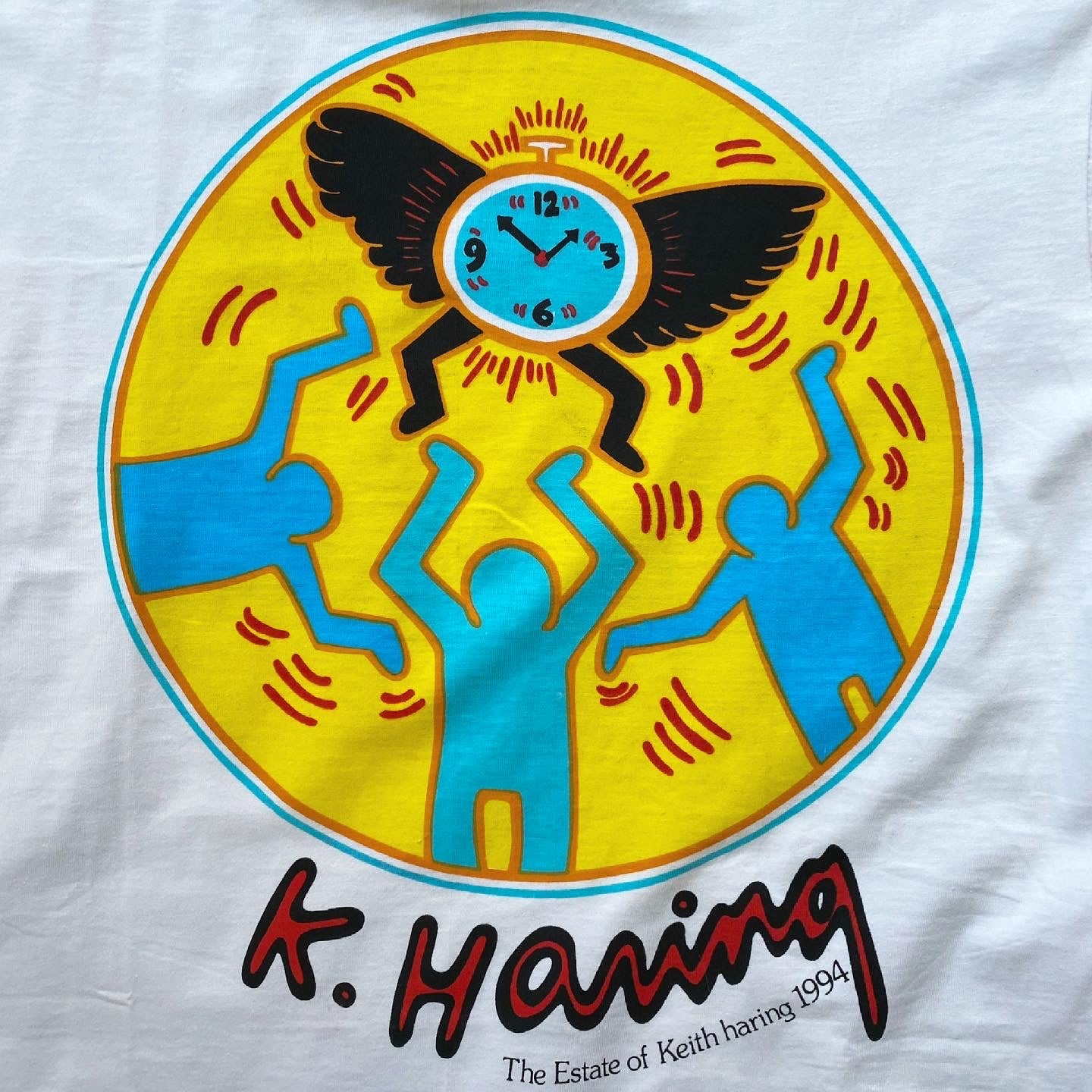 90s Deadstock Keith Haring Flying Clock Tee – VACATION SF