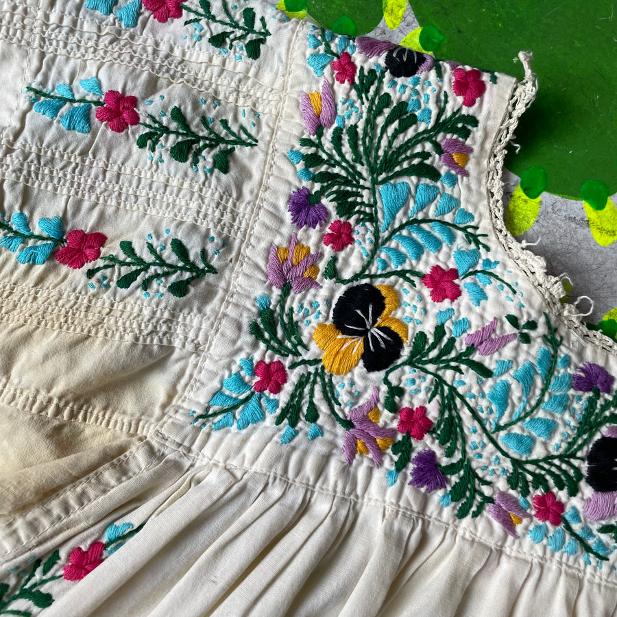 Mid Century 1940s/50s Mexican Cotton House Shirt