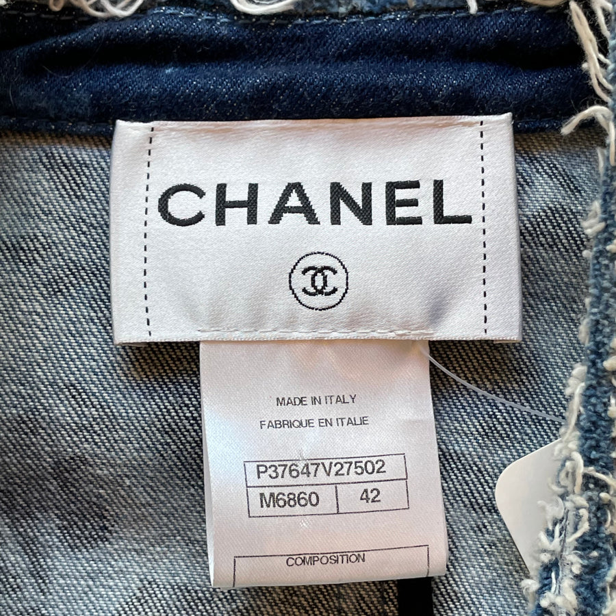 Bleached denim Chanel blazer