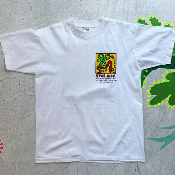 90s Deadstock Keith Haring Stop AIDS Tee