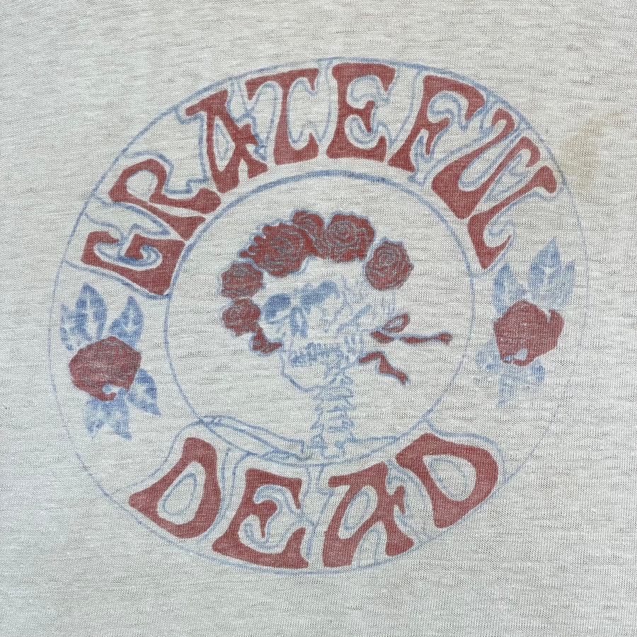 1970s Grateful Dead skeleton and roses Tee