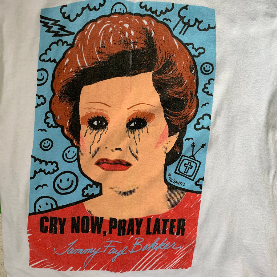 1980s Stanley DeSantis Tammy Faye Bakker Art Tee