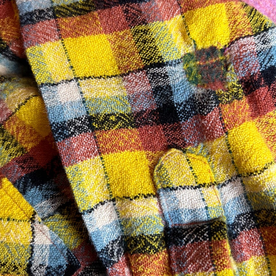 1940s Plaid Wool Flannel