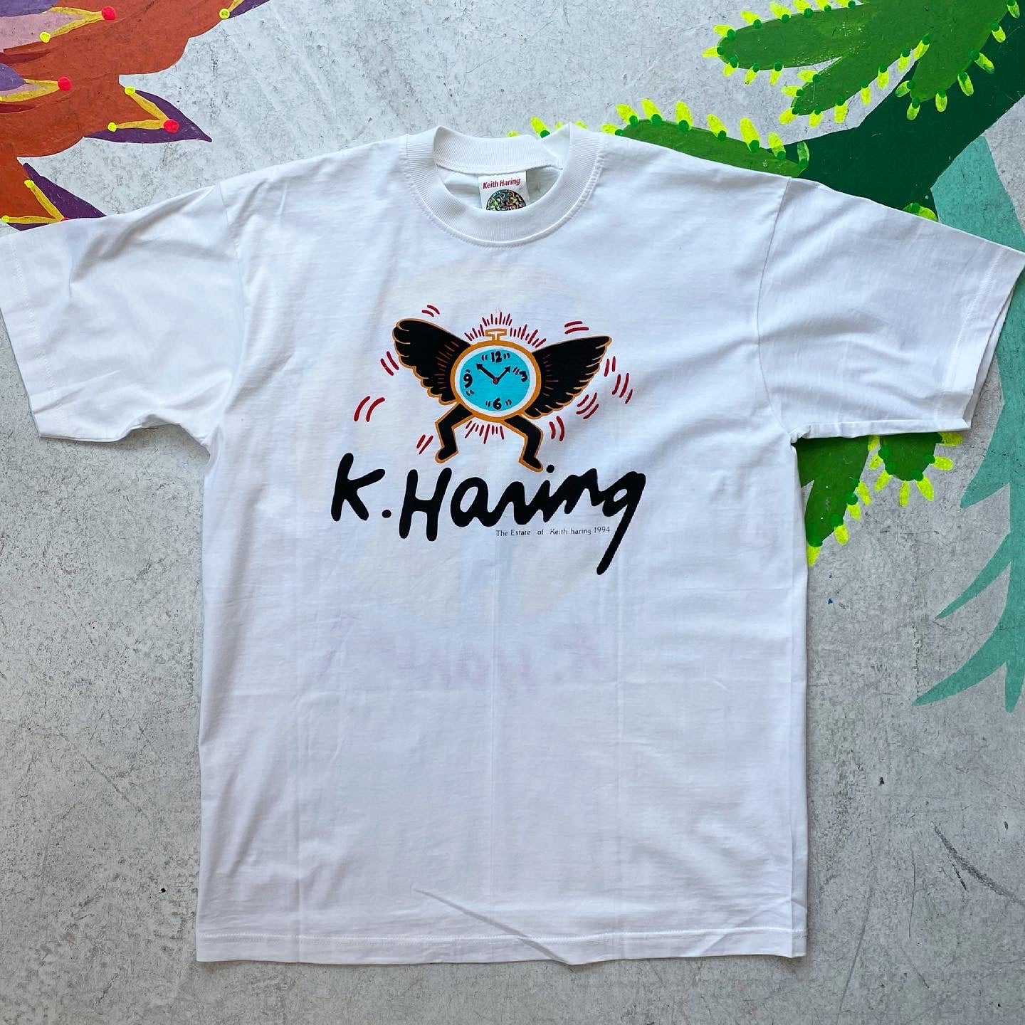 90s Deadstock Keith Haring Flying Clock Tee – VACATION SF