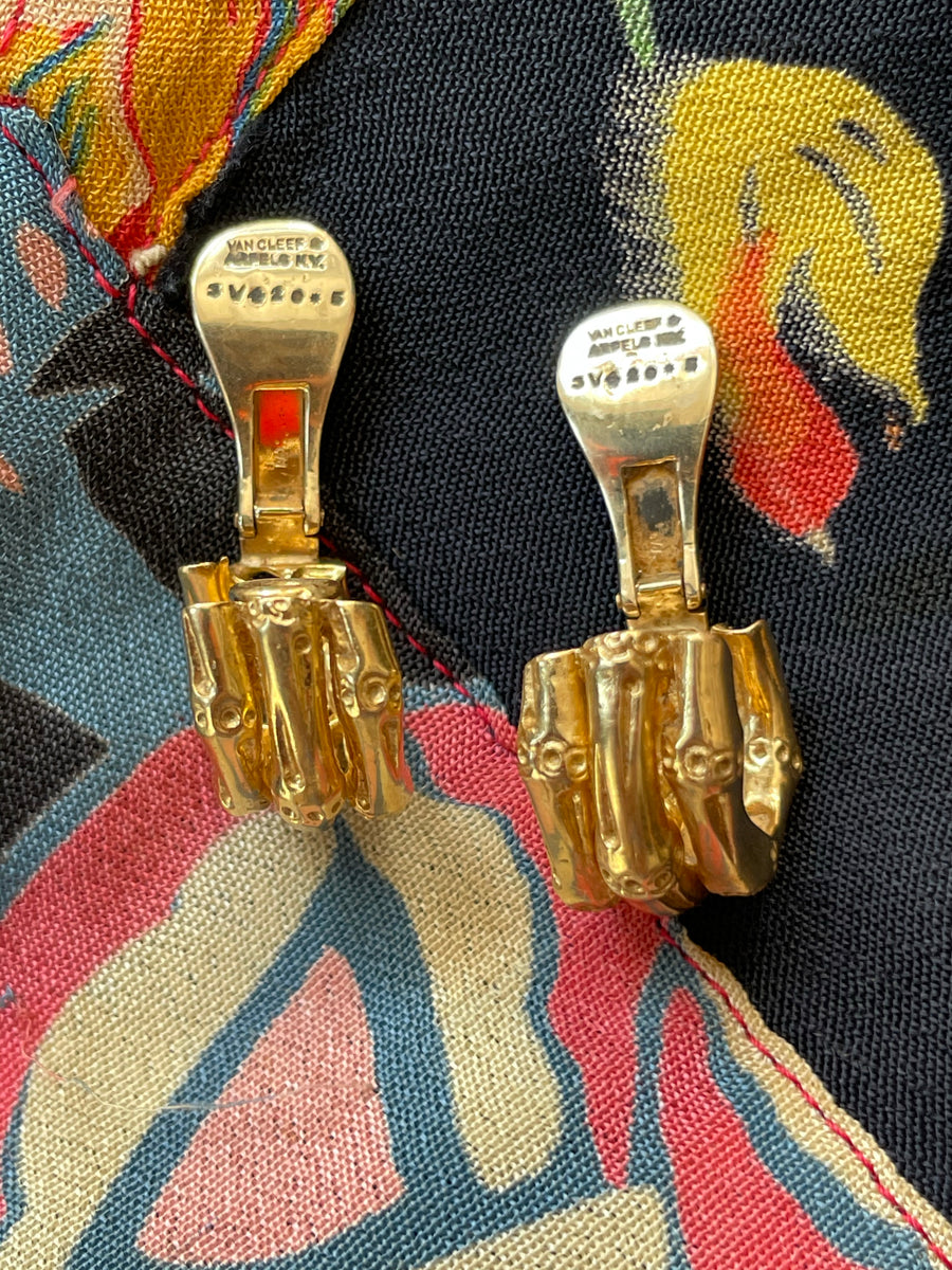 Van Cleef & Arpels 18k Bamboo earrings