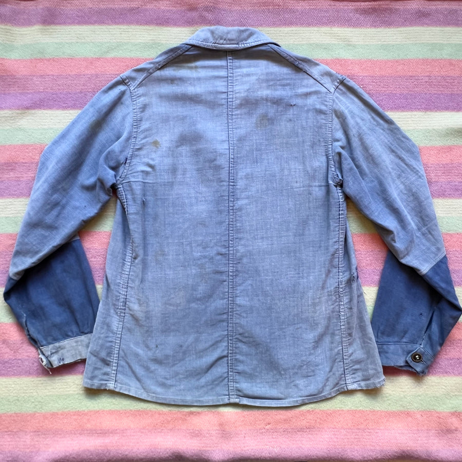 French Work Jacket with Mends