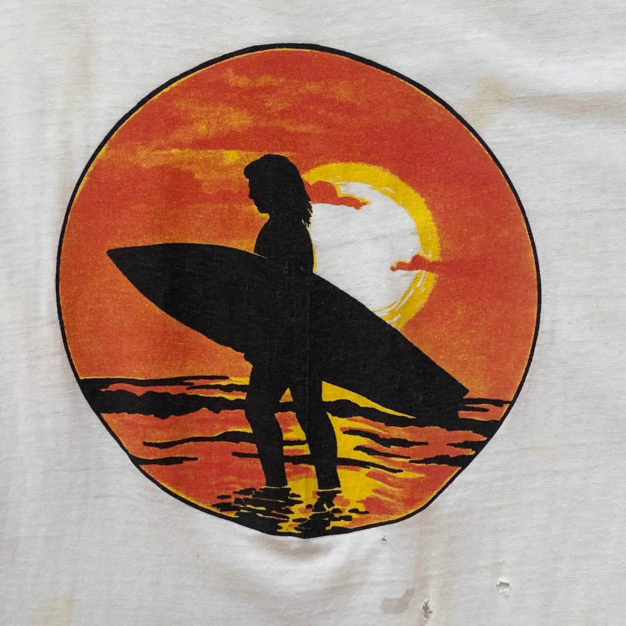 Vintage 1970s Sunset Surfer Tshirt - XL