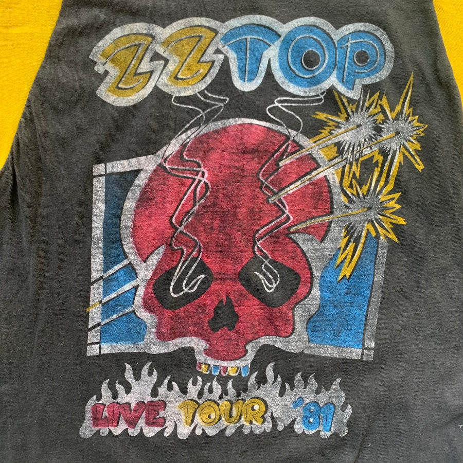 1981 ZZ Top tour raglan